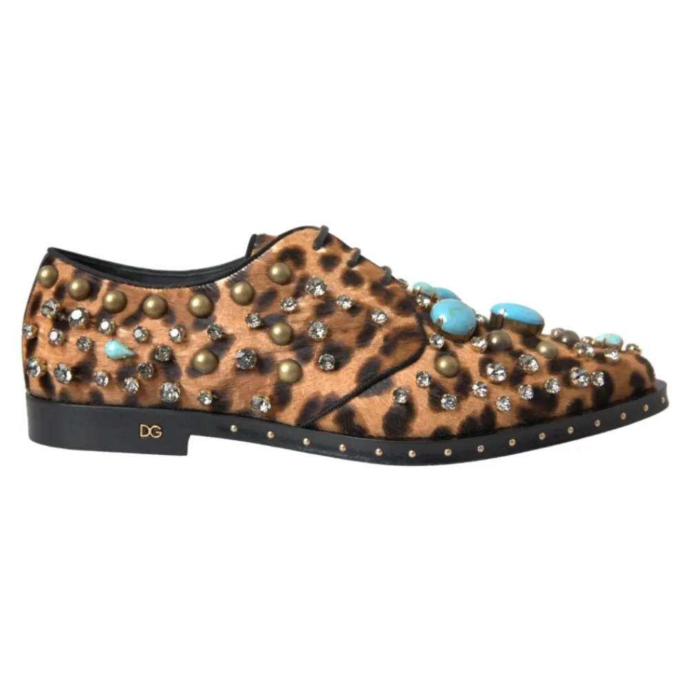 Snøresko<Dolce & Gabbana Leopard Sko Multifarvet