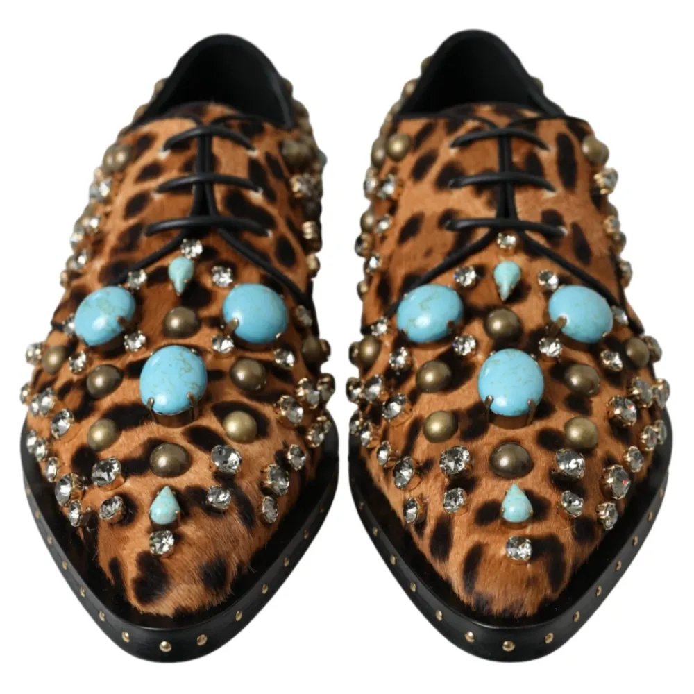 Snøresko<Dolce & Gabbana Leopard Sko Multifarvet
