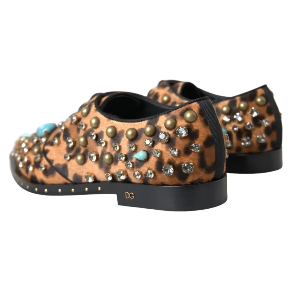 Snøresko<Dolce & Gabbana Leopard Sko Multifarvet