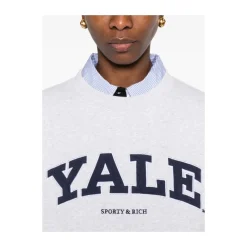 Sweatshirts^Sporty & Rich Lettering Crewneck Grå