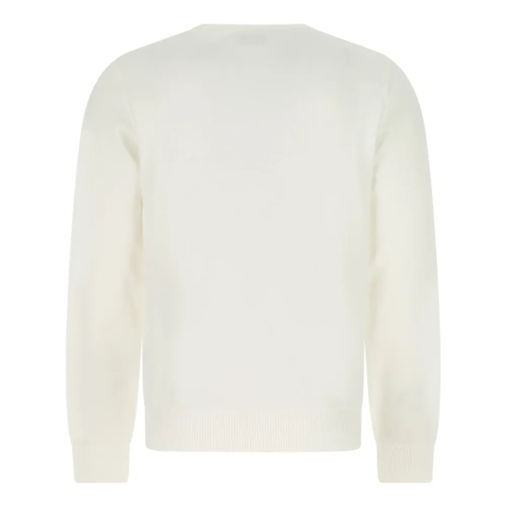 Trøjer|Sweatshirts<C.P. Company Letvægts Crew Neck Sweatshirt Hvid