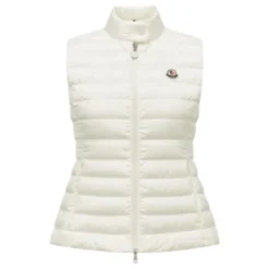 Jakker<Moncler Letvægts dunvest til kvinder Hvid