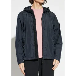 Jakker^Stone Island Letvægtsjakke med hætte Blå