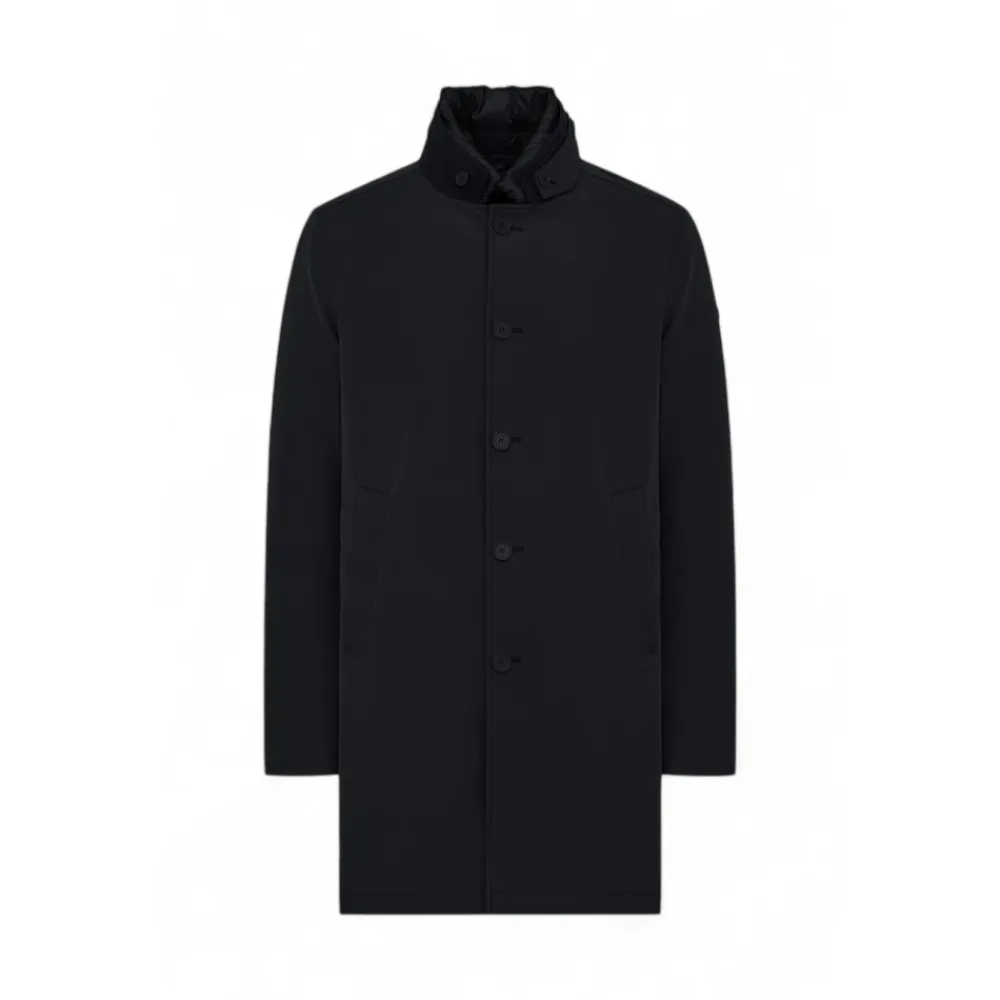 Frakker<Duno 3-Level bi-stretch down-filled fabric coat Sort