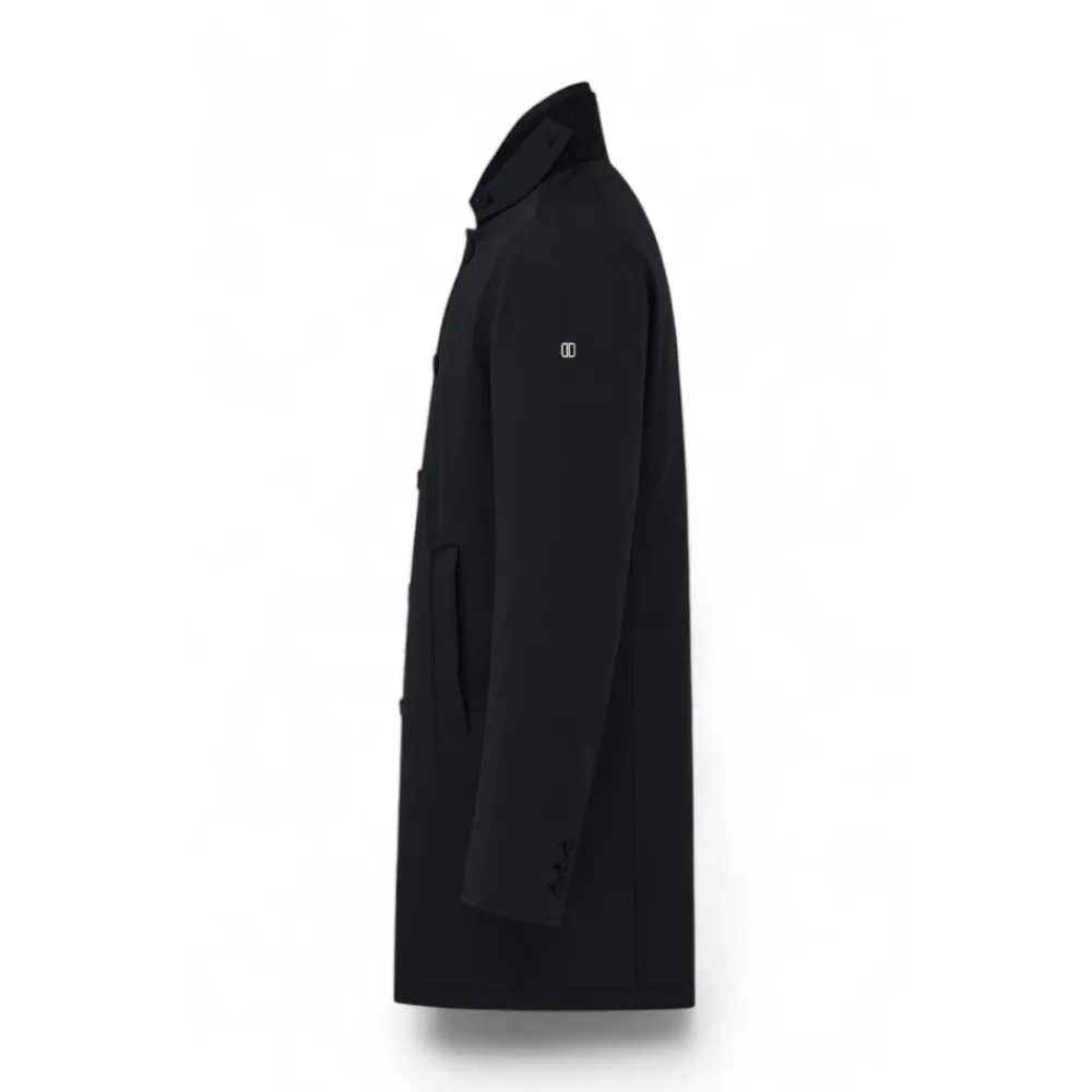 Frakker<Duno 3-Level bi-stretch down-filled fabric coat Sort