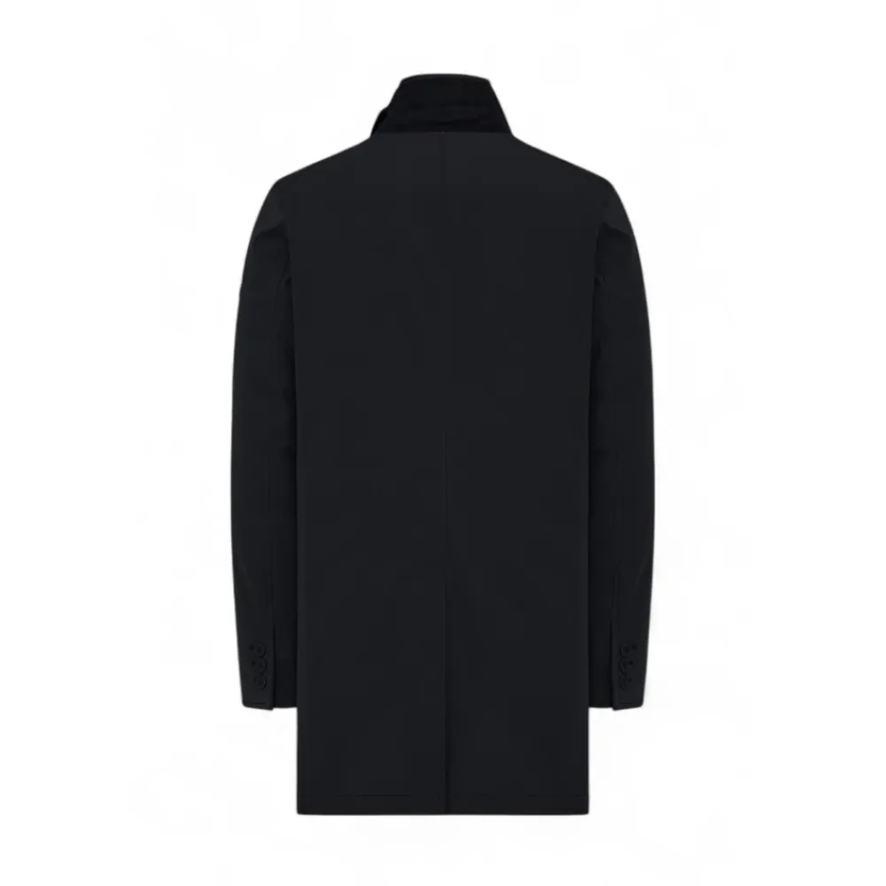 Frakker<Duno 3-Level bi-stretch down-filled fabric coat Sort