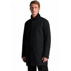 Frakker<Duno 3-Level bi-stretch down-filled fabric coat Sort