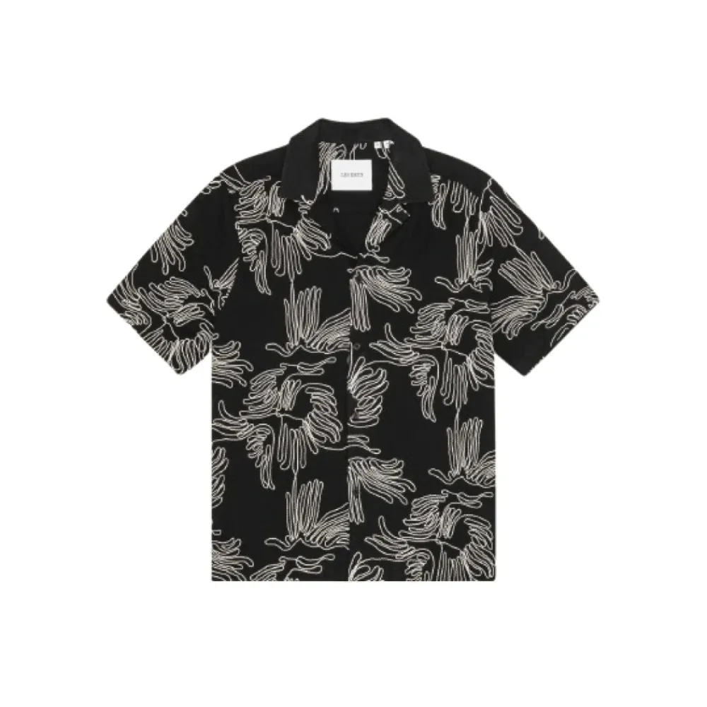 Skjorter^Les Deux Liam Flower Shirt Sort