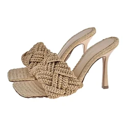 Stiletter^Bottega Veneta Lido Sandal Hæl Beige