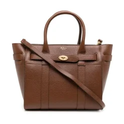 Indkøbstasker^Mulberry Lille Bayswater Tote Bag med Lynlås Brun