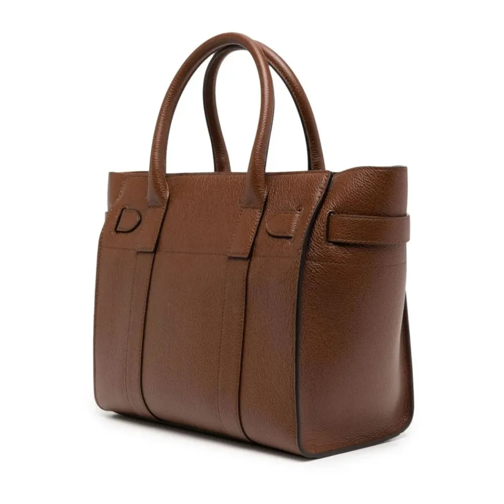 Indkøbstasker^Mulberry Lille Bayswater Tote Bag med Lynlås Brun