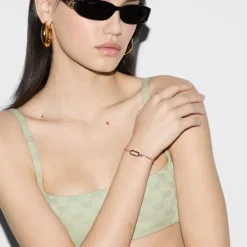 Smykker^Gucci Link til kædearmbånd i guld og hvidguld Pink