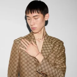 Smykker^Gucci Link til kædearmbånd i guld og hvidguld Pink