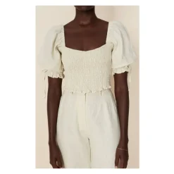 Bluser & Skjorter<Faithfull the brand Lisanza Linen Top Beige