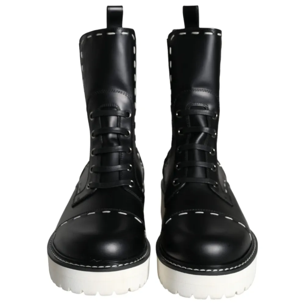 Chelsea Boots<Dolce & Gabbana Lækre Støvler med Midterskaft Sort