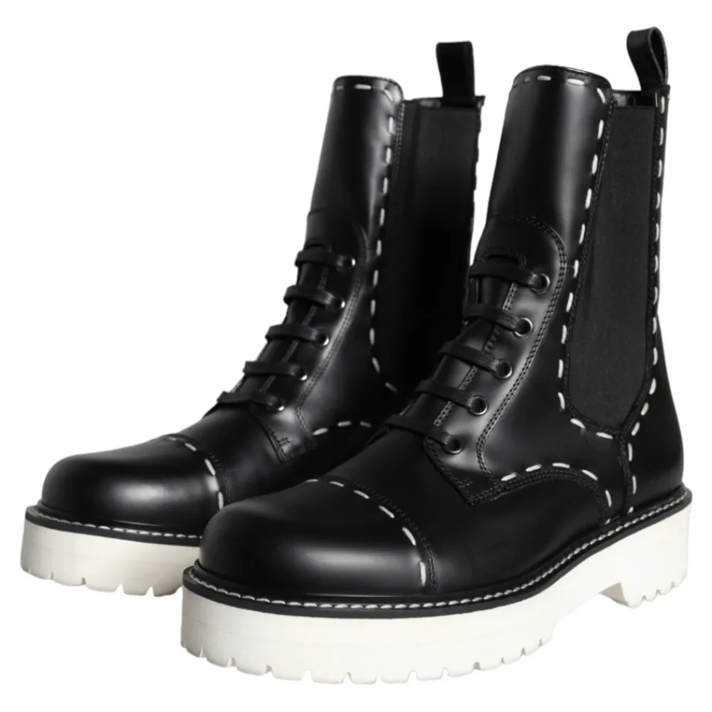 Chelsea Boots<Dolce & Gabbana Lækre Støvler med Midterskaft Sort