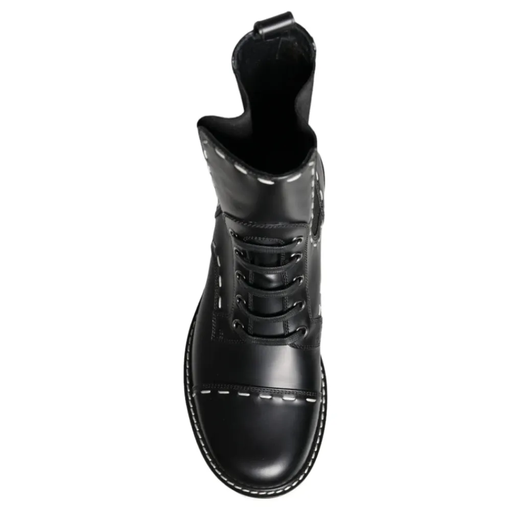 Chelsea Boots<Dolce & Gabbana Lækre Støvler med Midterskaft Sort