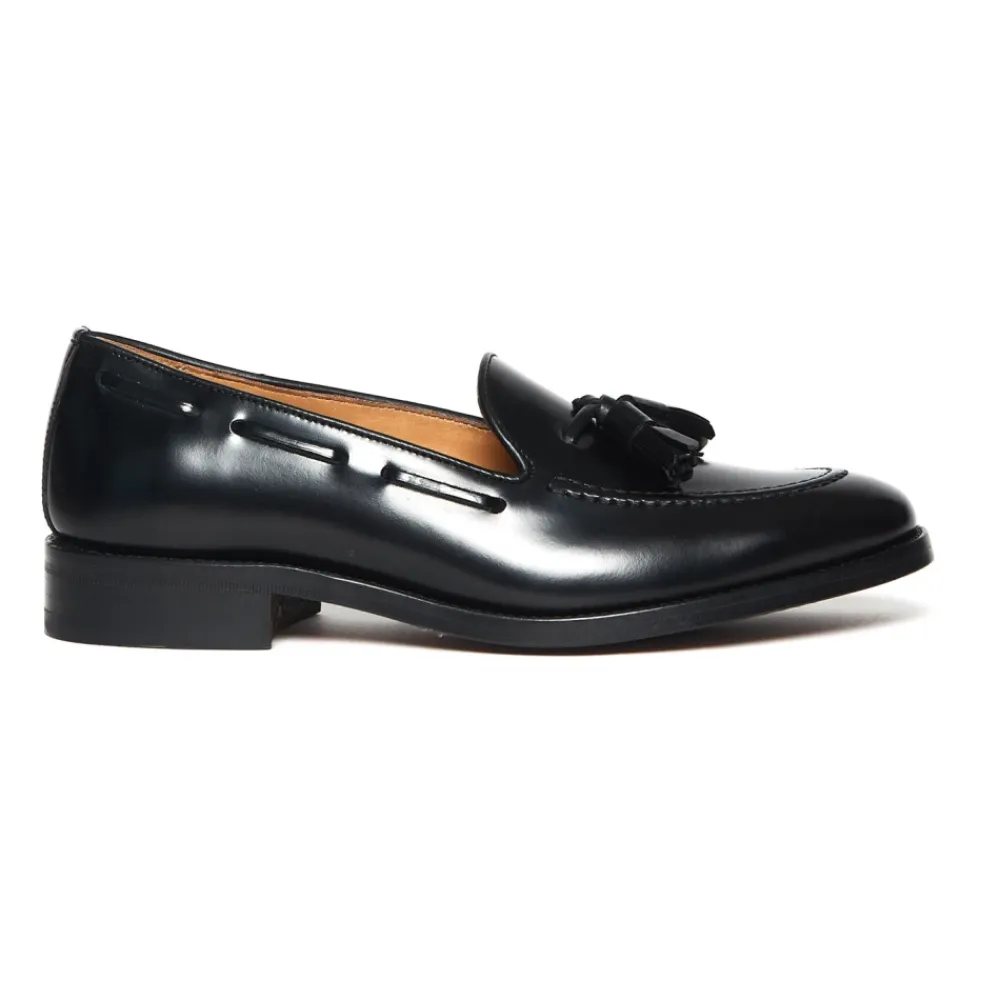 Loafers<Berwick Loafers i børstet læder Sort