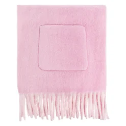 Halstørklæder Og Tørklæder<Burberry Logo Alpaca Wool Blend Hooded Scarf Pink