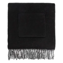 Halstørklæder Og Tørklæder<Burberry Logo Alpaca Wool Blend Hooded Scarf Sort