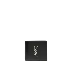Punge & Kortholder<Saint Laurent Logo BiFold Wallet Sort