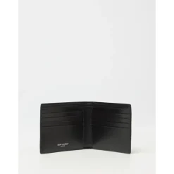 Punge & Kortholder<Saint Laurent Logo BiFold Wallet Sort