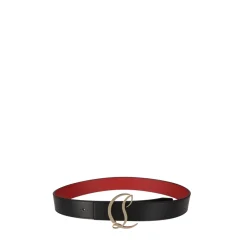 Bælter^Christian Louboutin Logo Bælte med CL Stil Sort