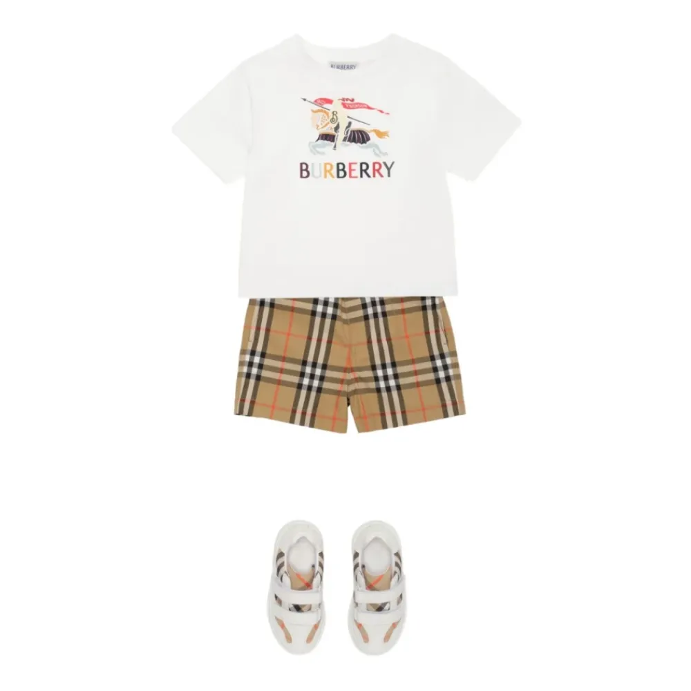 Bodystocking & Sæt<Burberry Logo Bomulds T-shirt Multifarvet