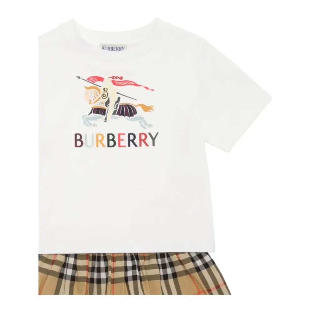 Bodystocking & Sæt<Burberry Logo Bomulds T-shirt Multifarvet