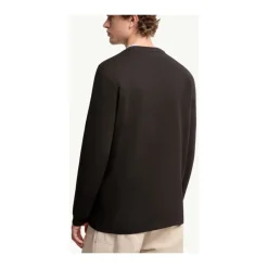 Trøjer|Sweatshirts<Moncler Logo Cotton Sweatshirt Sort