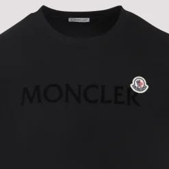T-Shirts^Moncler Logo Cotton T-Shirt Sort