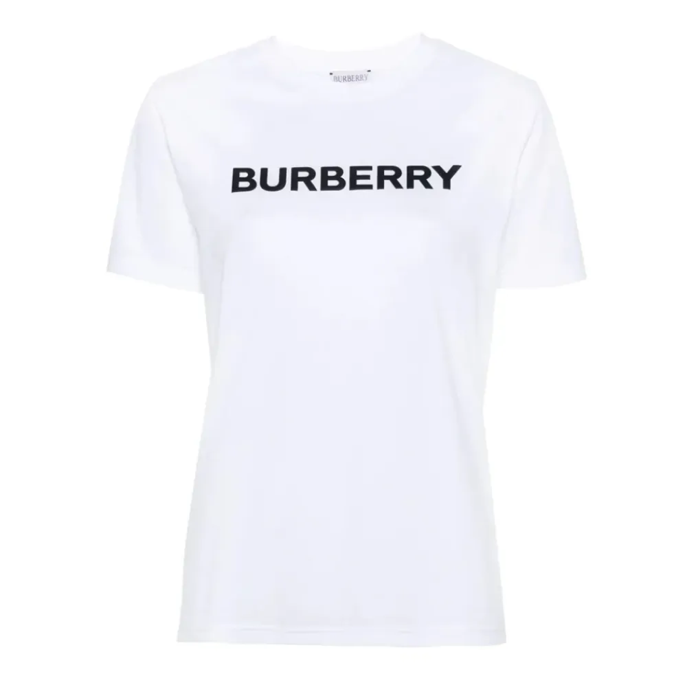 T-Shirts<Burberry Logo Cotton T-shirt Hvid