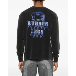 Sweatshirts^Evisu Logo Detail Crew Neck Sweatshirt Sort
