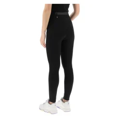 Træningsbukser & Tights<Moncler Logo Detail High-Waisted Leggings Sort