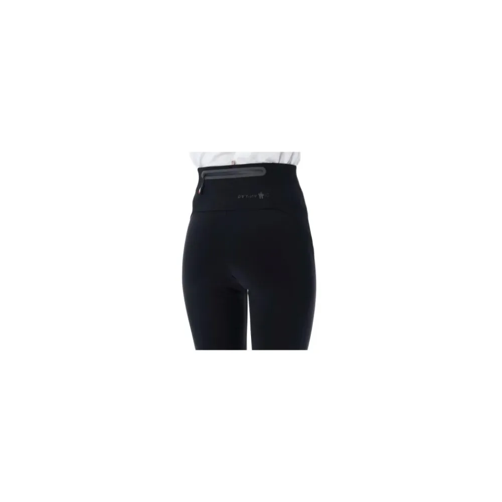 Træningsbukser & Tights<Moncler Logo Detail High-Waisted Leggings Sort