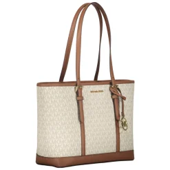Indkøbstasker^Michael Kors Logo detalje tote taske med lynlås Beige