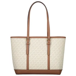 Indkøbstasker^Michael Kors Logo detalje tote taske med lynlås Beige