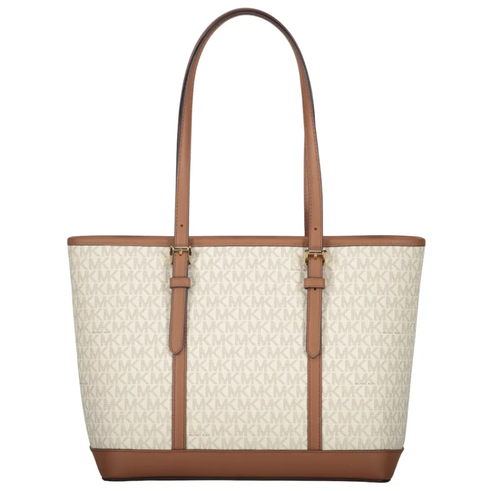 Indkøbstasker^Michael Kors Logo detalje tote taske med lynlås Beige