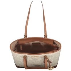 Indkøbstasker^Michael Kors Logo detalje tote taske med lynlås Beige