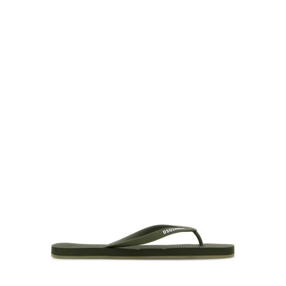 Sandaler^Dsquared2 Logo Flip Flops Grøn