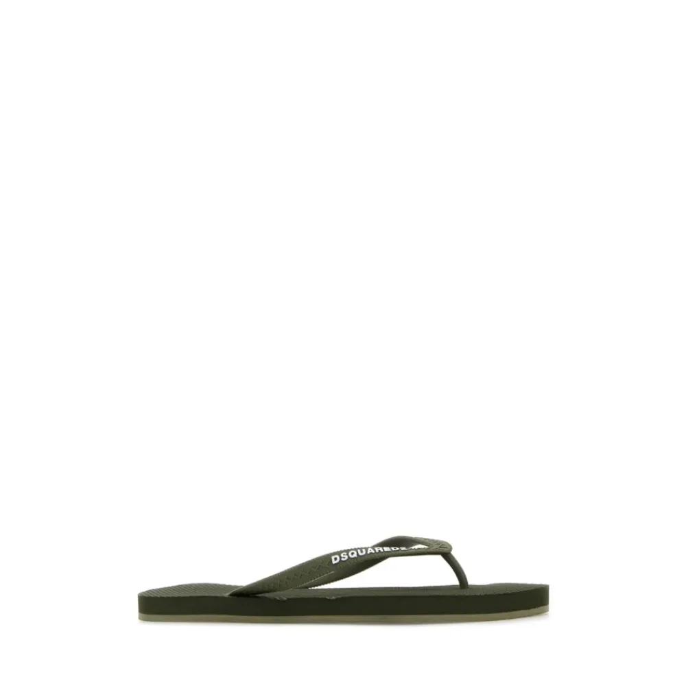 Sandaler^Dsquared2 Logo Flip Flops Grøn
