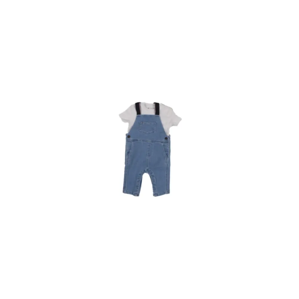 Jumpsuits^Tommy Hilfiger Logo Frontal Overalls med T-shirt Blå