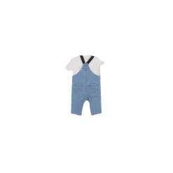 Jumpsuits^Tommy Hilfiger Logo Frontal Overalls med T-shirt Blå