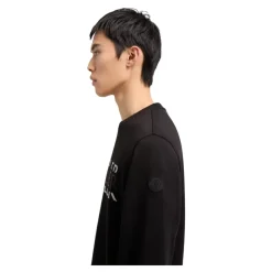 Trøjer|Sweatshirts^Moncler Logo Langærmet T-shirt Sort