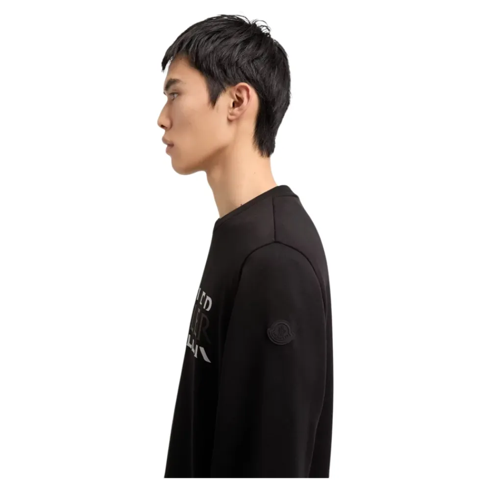 Trøjer|Sweatshirts^Moncler Logo Langærmet T-shirt Sort