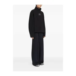 T-Shirts & Toppe|Træningstrøjer^MM6 Maison Margiela Logo Motif Sweatshirt Sort
