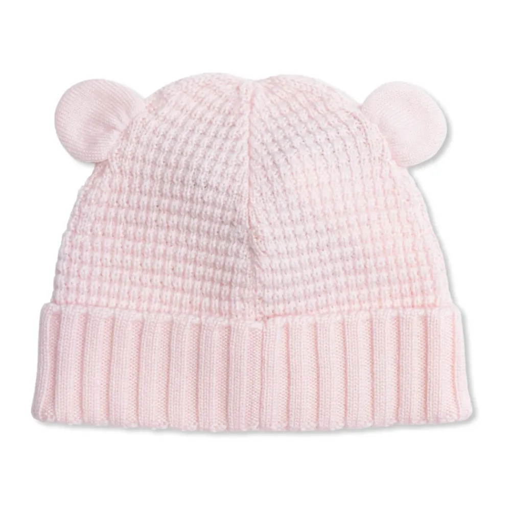 Huer & Kasketter^Moncler Logo Patch Beanie Pink