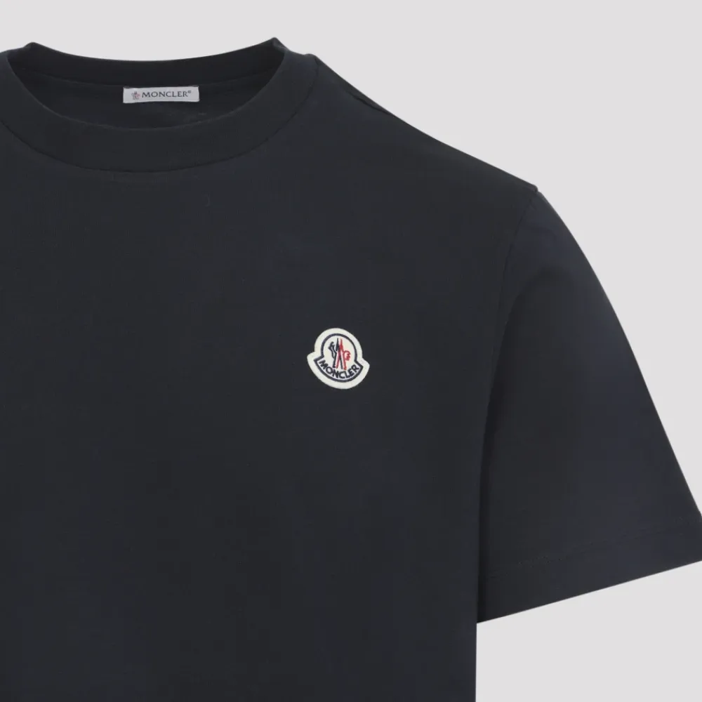 T-Shirts^Moncler Logo Patch Bomulds T-shirt (Pakke med Tre) Multifarvet