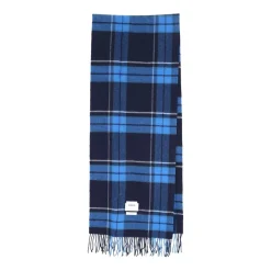 Halstørklæder Og Tørklæder<Ader Error Logo Patch Check Scarf Blå