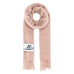 Halstørklæder Og Tørklæder<Marni Logo Patch Frynsehalstørklæde Pink